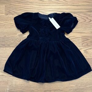 Janie and Jack Midnight Blue Velvet Dress
